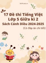 17 Đề thi Tiếng Việt lớp 5 giữa kì 2 sách Cánh Diều năm 2024-2025 (Có đáp án chi tiết)